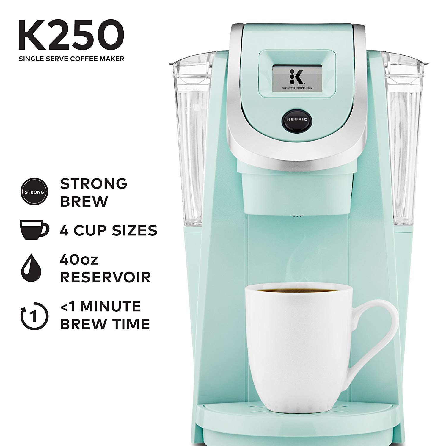 Keurig K250 Single Serve Programmable K-Cup Pod Coffee Maker. 